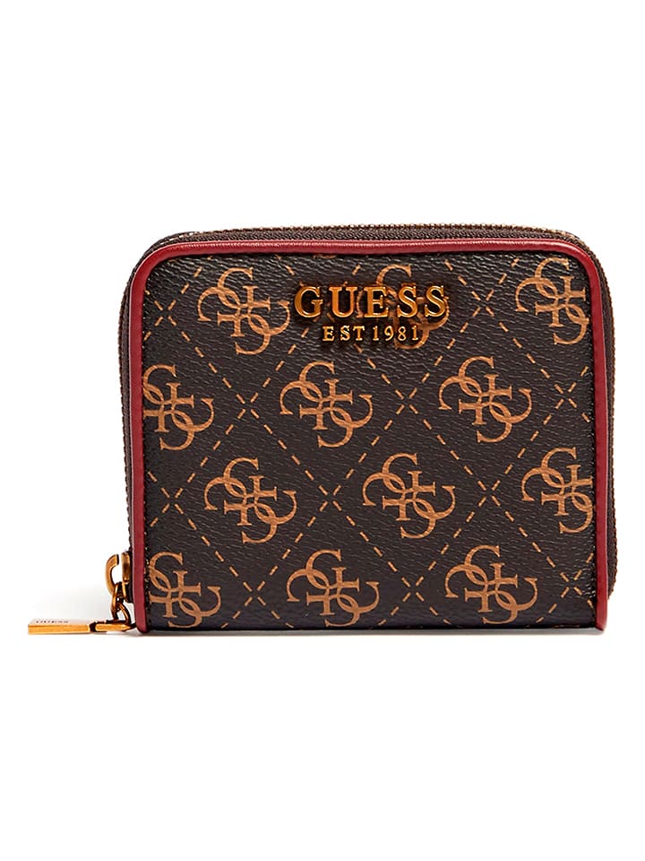 Guess Portfel w kolorze brązowym - 11 x 9 x 2 cm rozmiar: onesize