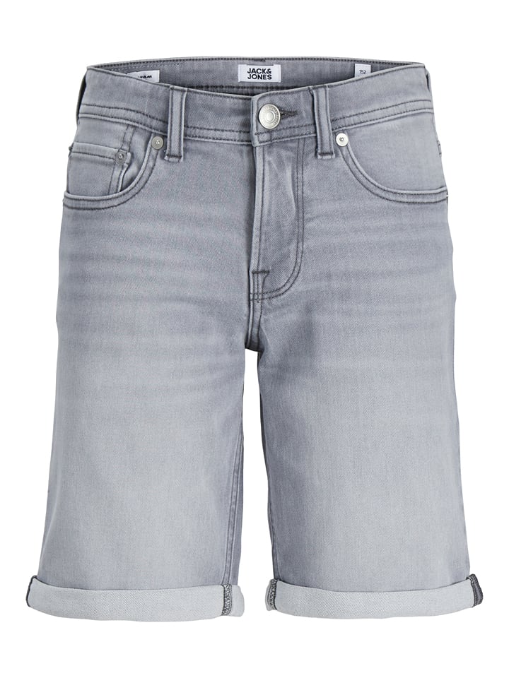 JACK & JONES Junior Szorty dżinsowe "Rick" w kolorze szarym rozmiar: 152