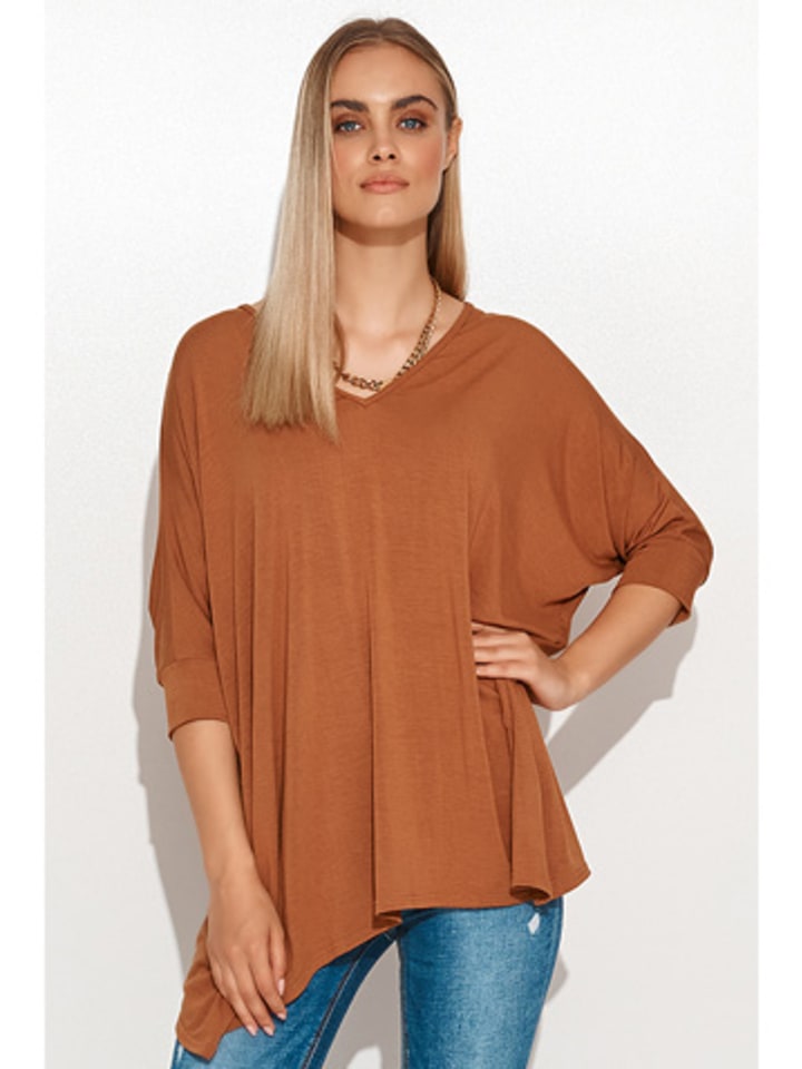 Bluzka w kolorze kamelowym