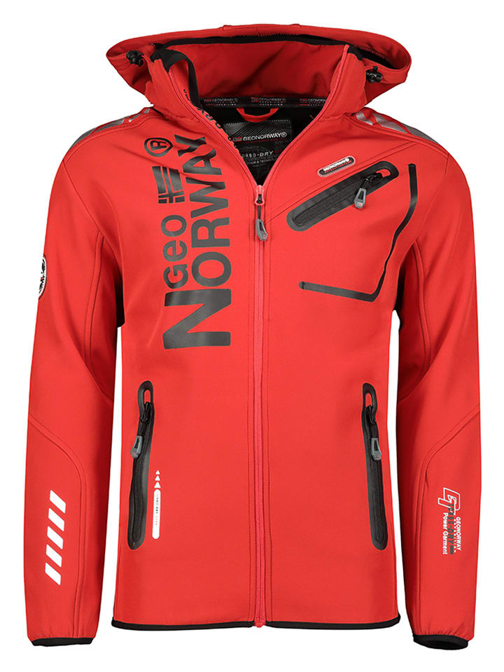 Geographical Norway Kurtka softshellowa "Royaute" w kolorze czerwonym rozmiar: M