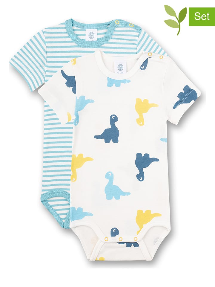 Body (2 szt.) w kolorze błękitnym i białym