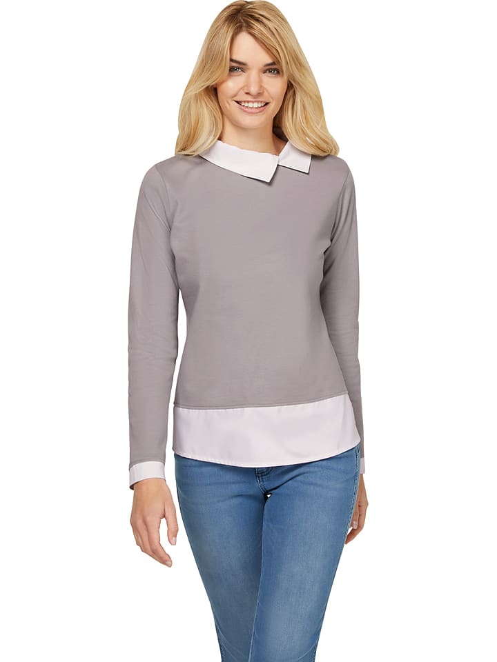 Heine Bluzka w kolorze szaro-białym rozmiar: 44