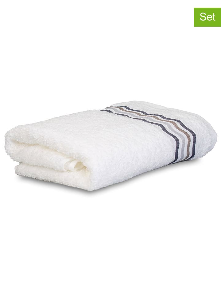 Möve for Frottana Ręczniki (3 szt.) "Möve for frottana" w kolorze kremowym do rąk rozmiar: 50x100 cm