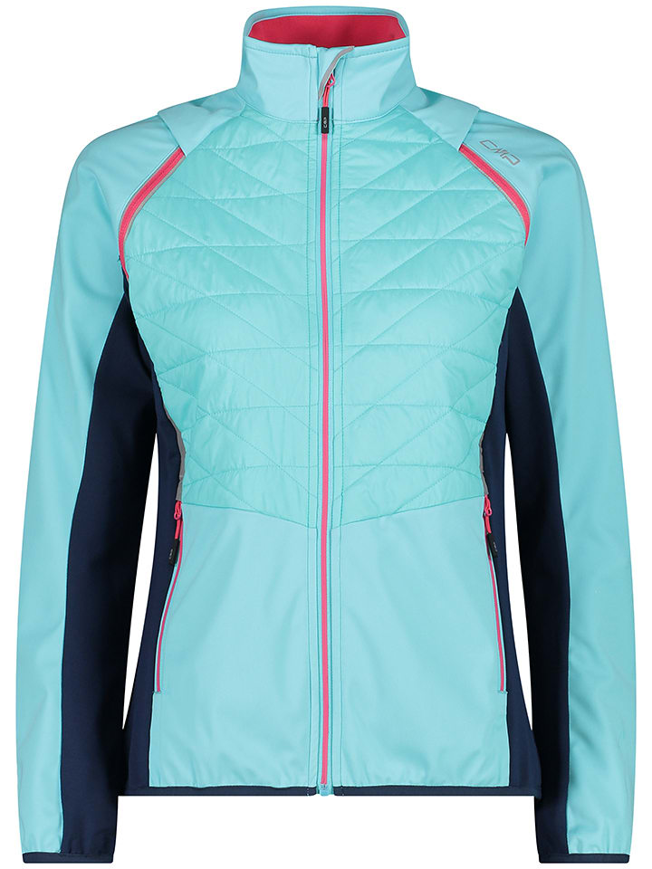 Kurtka softshellowa 2w1 w kolorze turkusowym