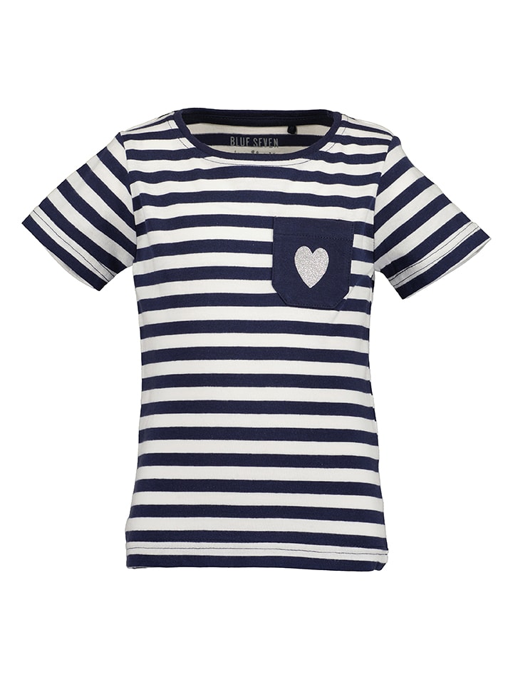 Blue Seven Koszulka w kolorze granatowo-białym rozmiar: 104