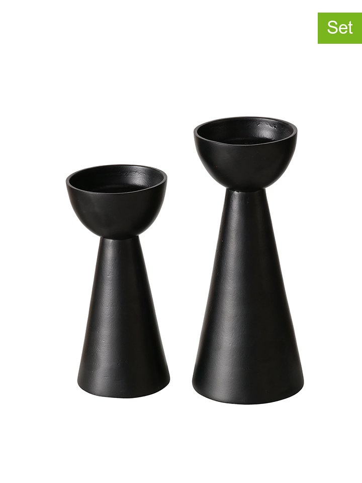 Boltze Świeczniki (2 szt.) "Valosi" w kolorze czarnym rozmiar: onesize