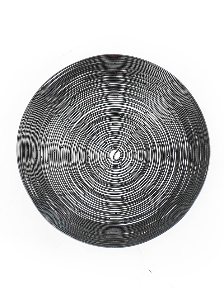 HouseVitamin Miska dekoracyjna w kolorze czarnym - wys. 10 x Ø 34 cm rozmiar: onesize