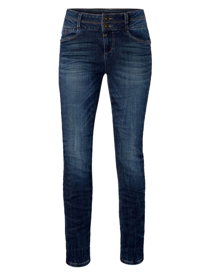 Dżinsy "Enya" - Skinny fit - w kolorze granatowym