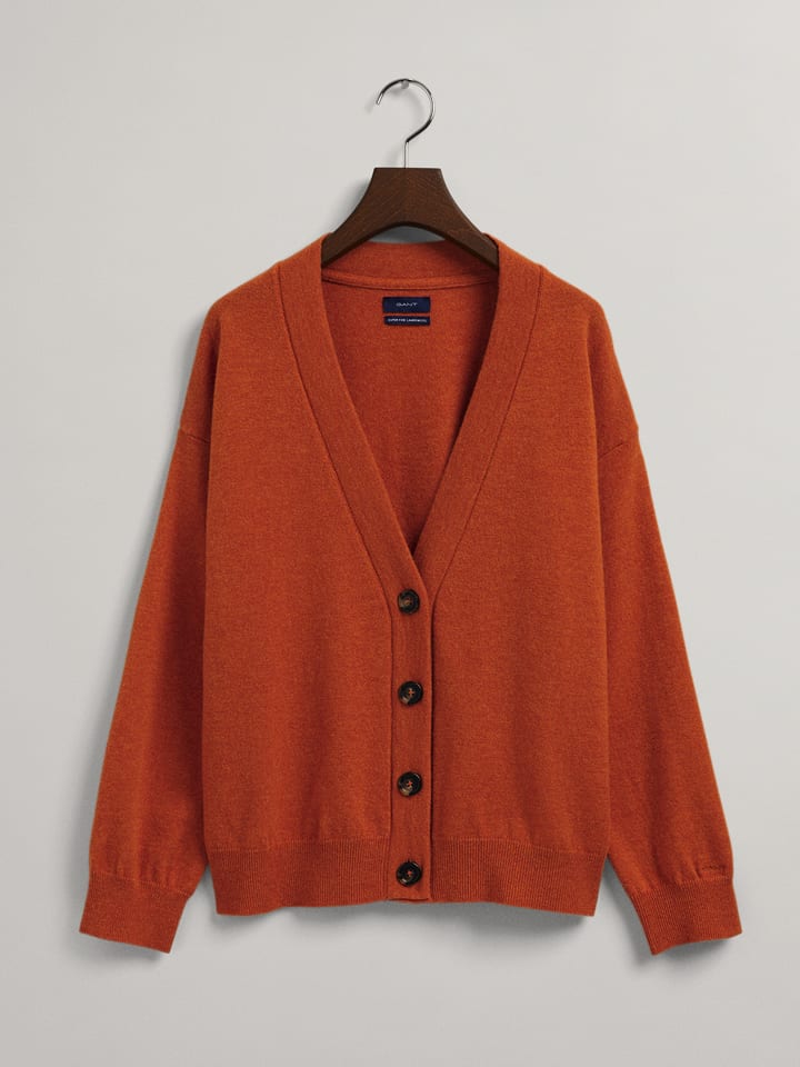 Wełniany kardigan w kolorze pomarańczowym
