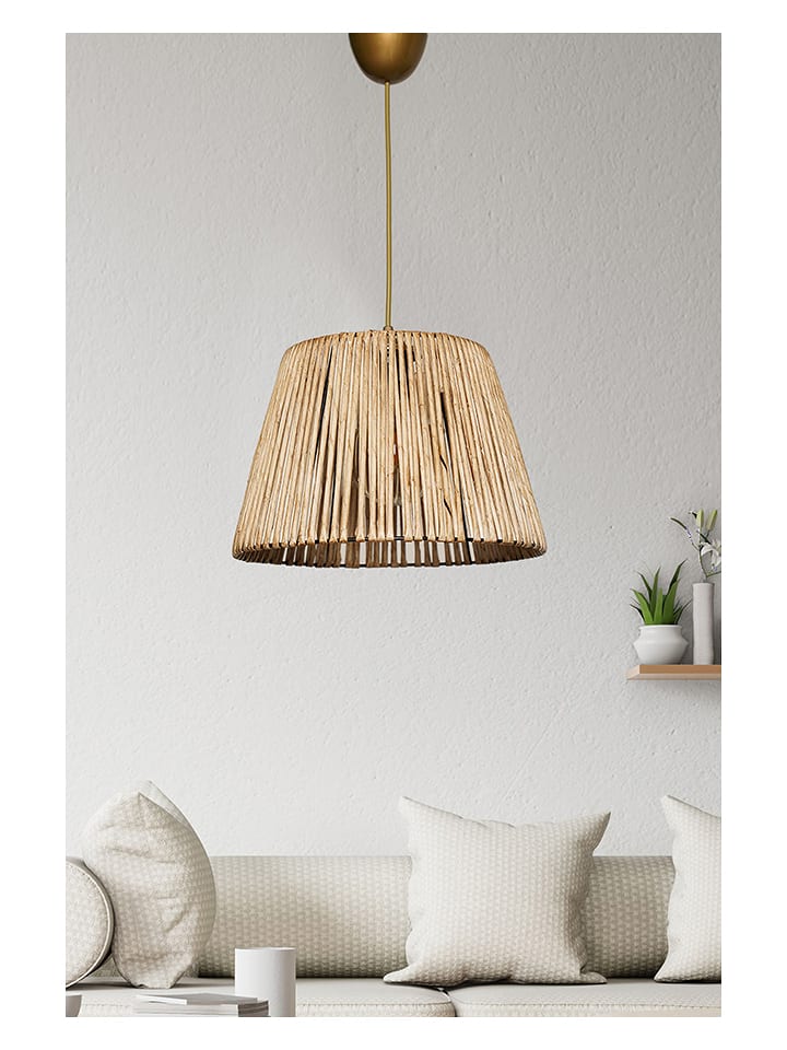 Lampa wisząca w kolorze jasnobrązowym - Ø 30 cm