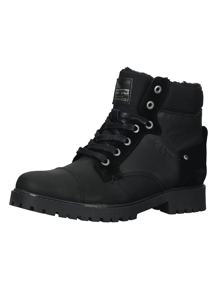 Bullboxer Skórzane botki w kolorze czarnym rozmiar: 35