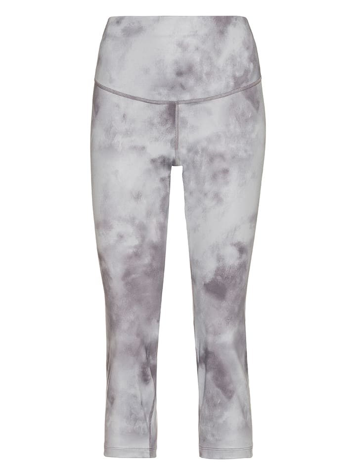 Legginsy sportowe w kolorze fioletowo-szarym