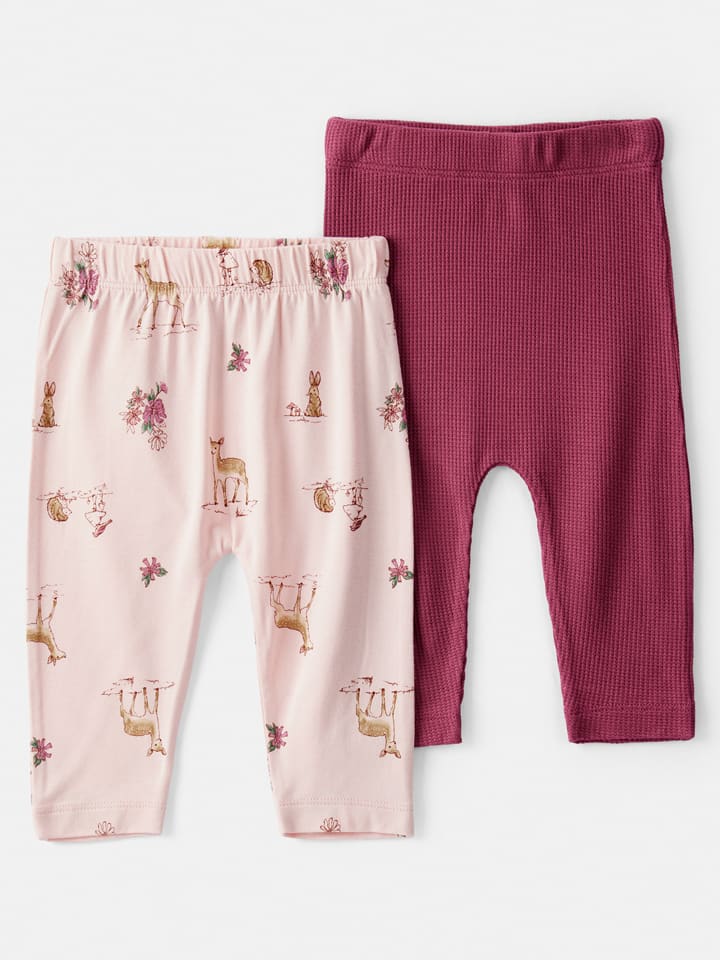 carter's Legginsy (2 pary) w kolorze jasnoróżowo-bordowym rozmiar: 80