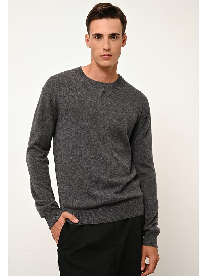 Just Cashmere Kaszmirowy sweter "Noe" w kolorze antracytowym rozmiar: XXL