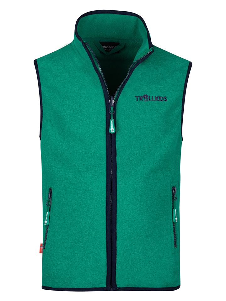 Kamizelka polarowa "Arendal" w kolorze zielonym