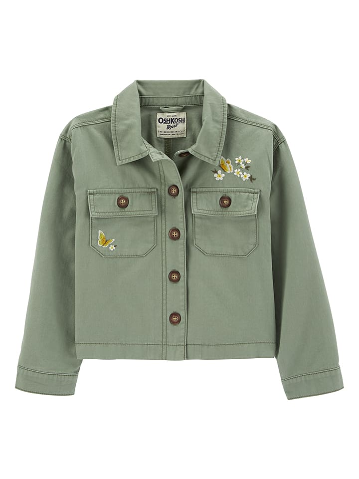 Kurtka przejściowa w kolorze zielonym