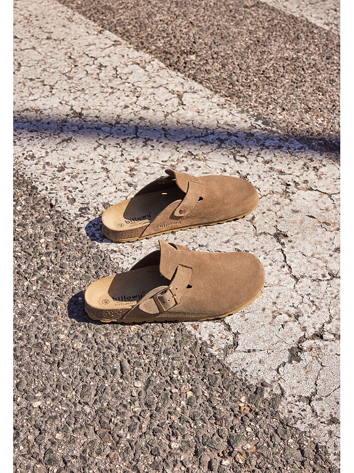 billowy Skórzane chodaki w kolorze jasnobrązowym rozmiar: 42