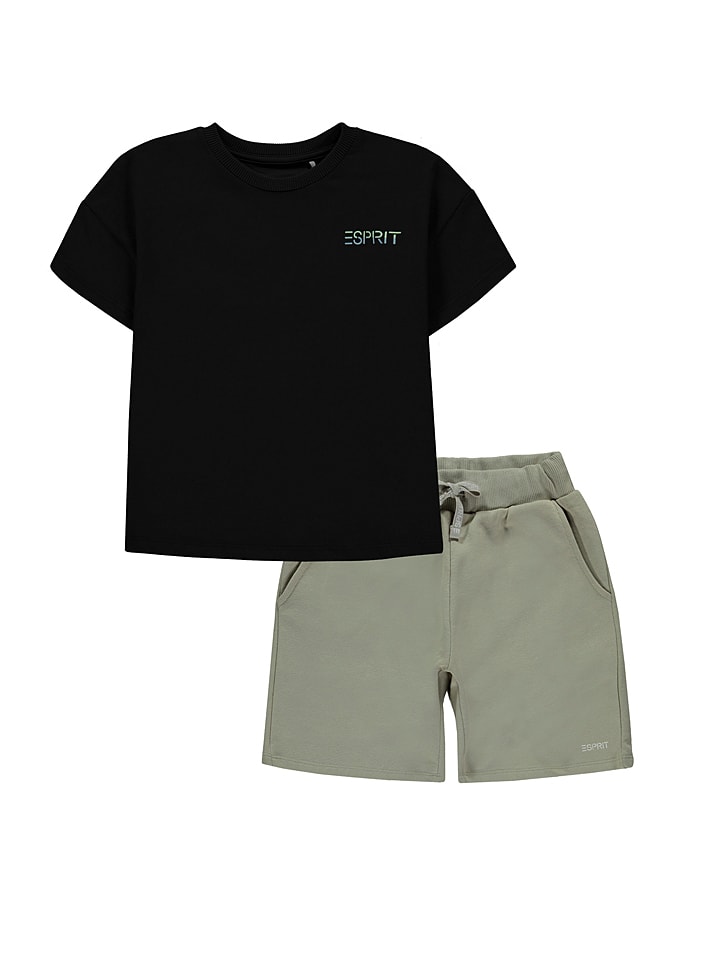 ESPRIT 2-częściowy zestaw w kolorze oliwkowo-czarnym rozmiar: 128