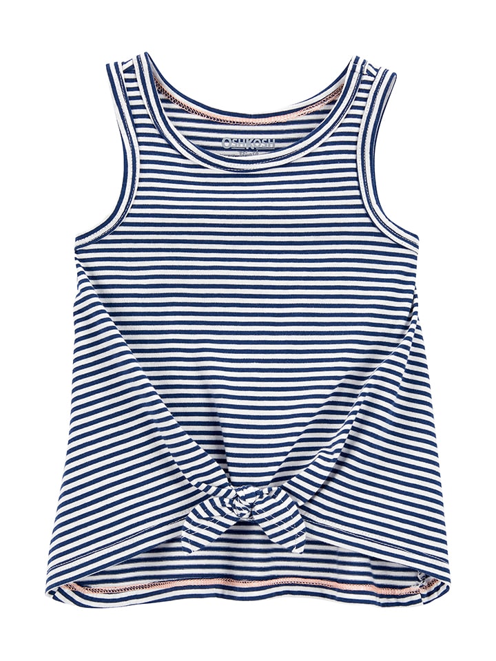 OshKosh Top w kolorze niebiesko-białym rozmiar: 104