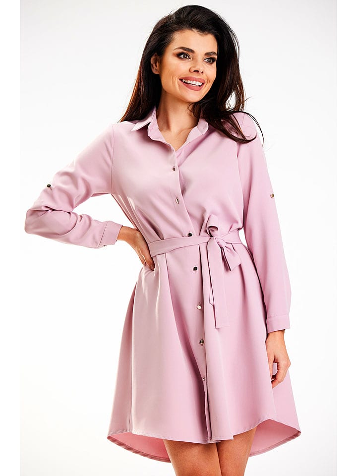 Awama Sukienka w kolorze jasnoróżowym rozmiar: L