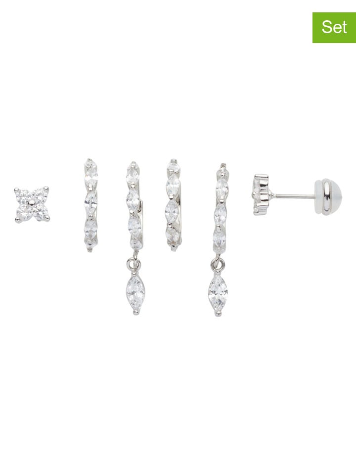 U.S. Polo Assn. Kolczyki (3 pary) z kryształami rozmiar: onesize