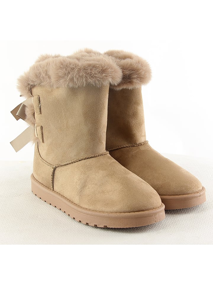 C'M Botki zimowe w kolorze beżowym rozmiar: 36