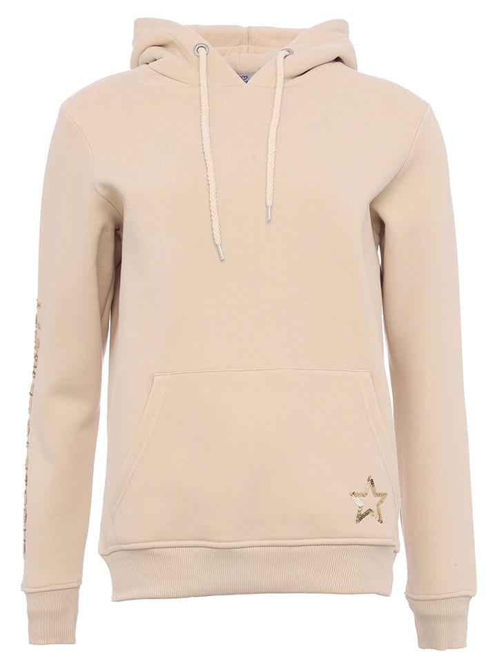 Zwillingsherz Bluza "Kiana" w kolorze beżowym rozmiar: L/XL