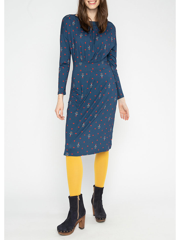 Blutsgeschwister Sukienka "Gentle Grace" w kolorze granatowo-czerwonym rozmiar: M