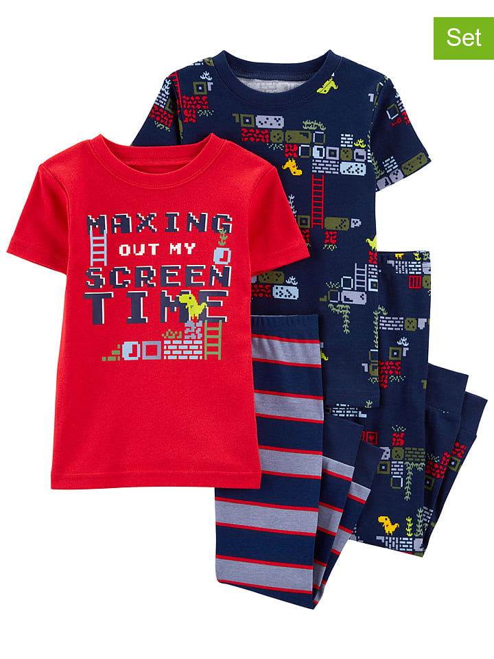 carter's Piżamy (2 szt.) w kolorze czerwono-granatowym rozmiar: 104