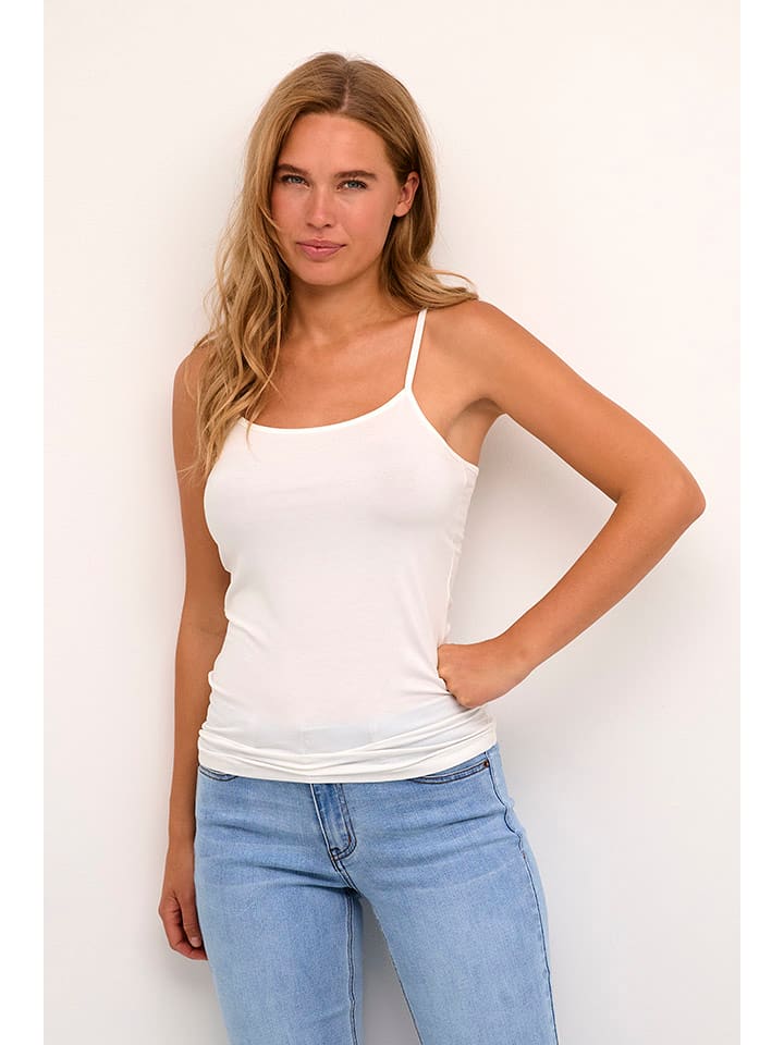 Kaffe Top "Frida" w kolorze białym rozmiar: XXL