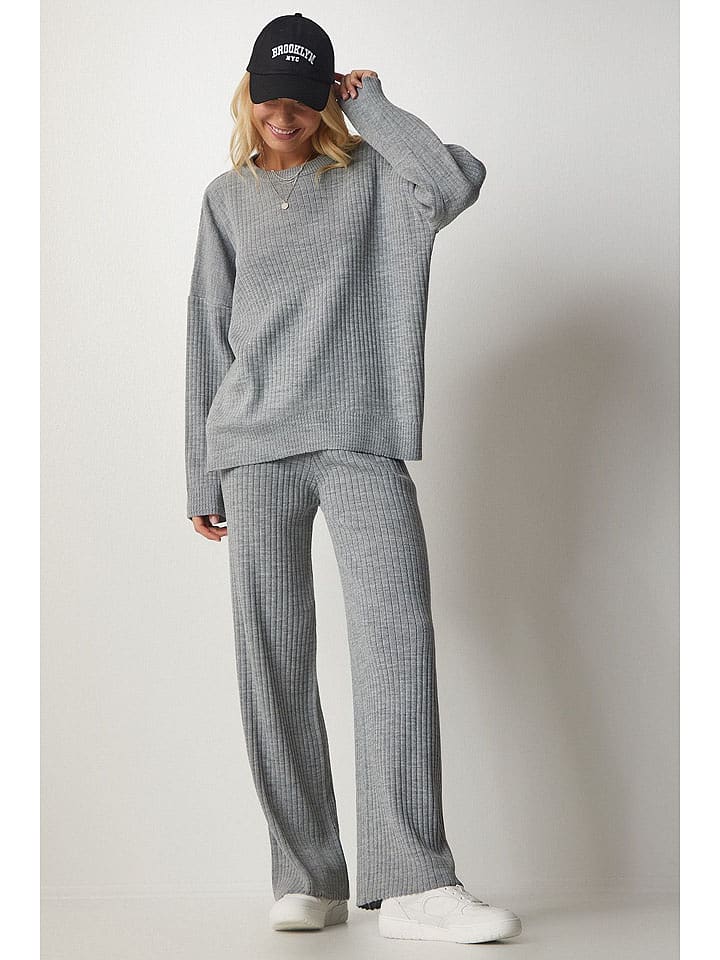 Happiness Istanbul 2-częściowy zestaw w kolorze szarym rozmiar: S/M