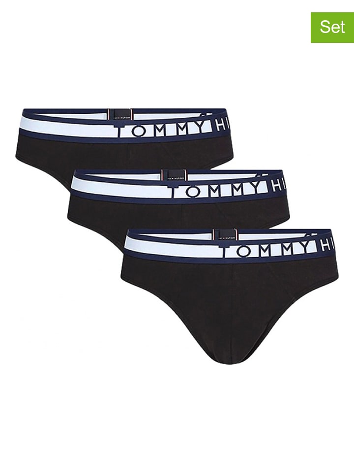 Tommy Hilfiger Slipy (3 pary) w kolorze czarnym rozmiar: S
