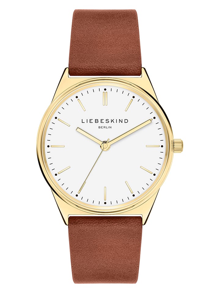 Liebeskind Zegarek kwarcowy w kolorze złoto-brązowo-białym rozmiar: onesize
