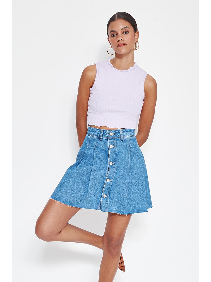 trendyol Spódnica dżinsowa w kolorze błękitnym rozmiar: 38