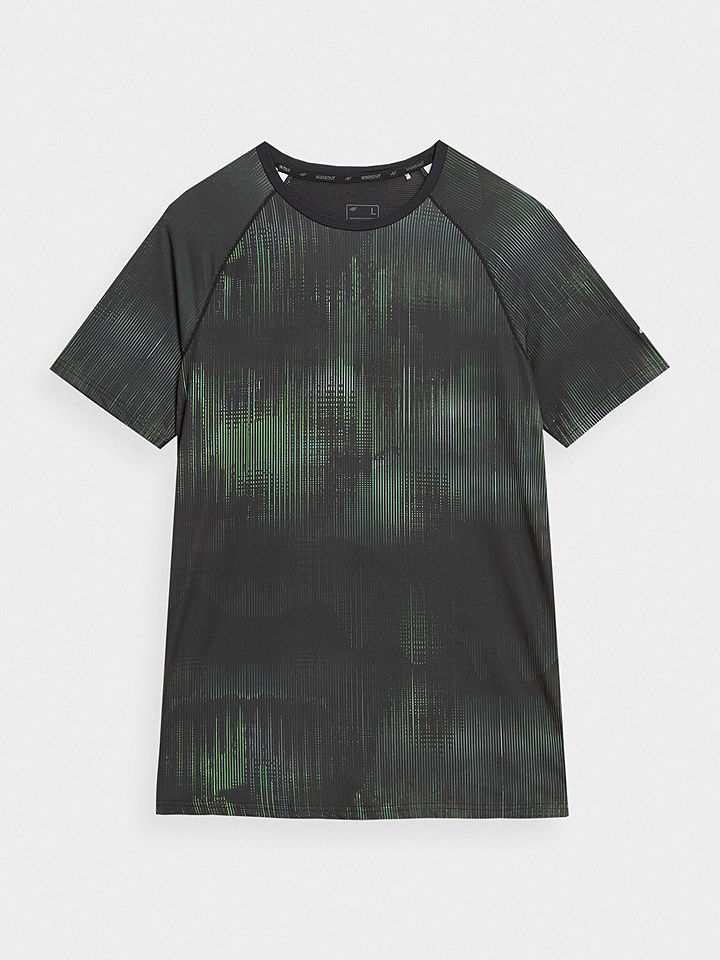 4F Koszulka sportowa w kolorze antracytowo-zielonym rozmiar: XL