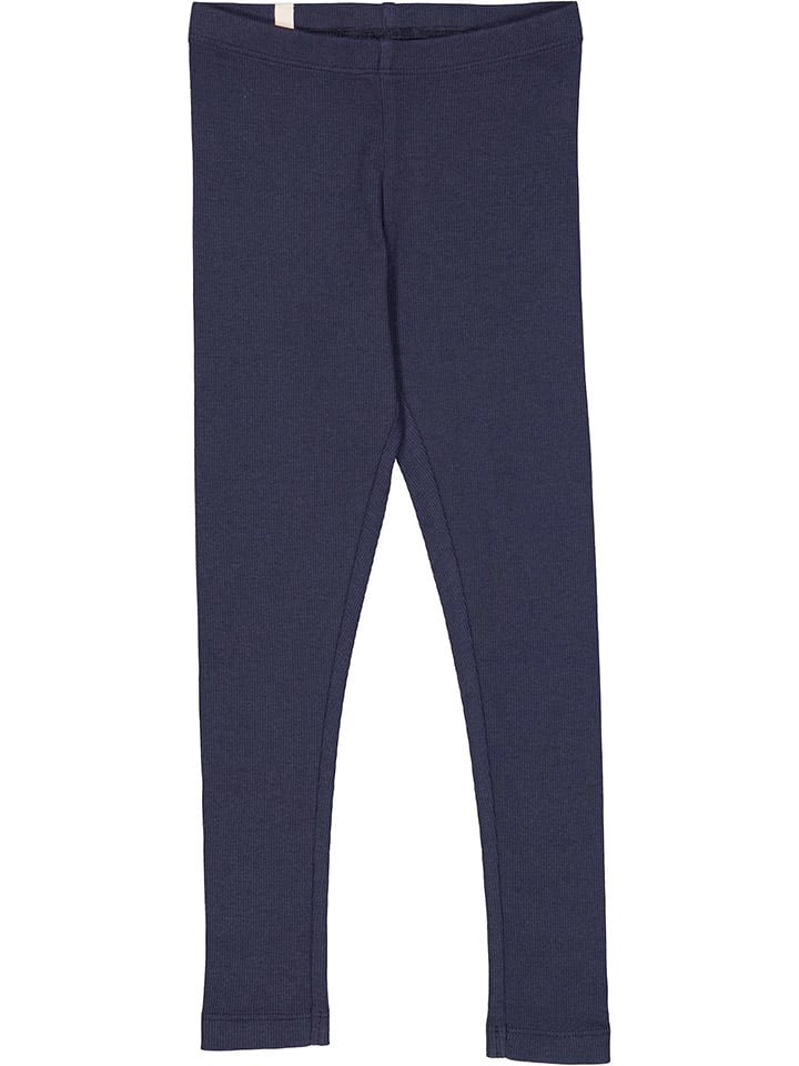 Wheat Legginsy "Rib" w kolorze granatowym rozmiar: 116