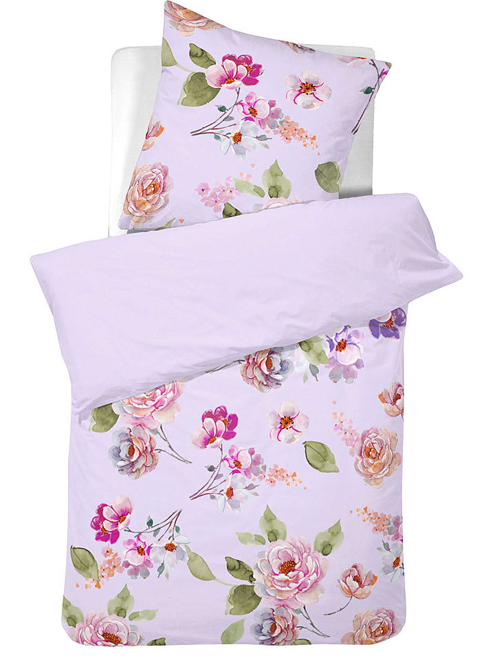 Komplet pościeli satynowej "Vivienne" w kolorze lawendowym