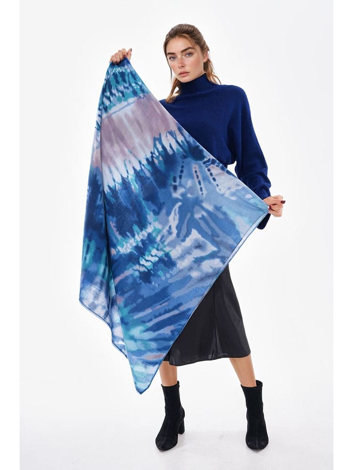 Lucky Bees Szal w kolorze niebieskim - 180 x 70 cm rozmiar: onesize