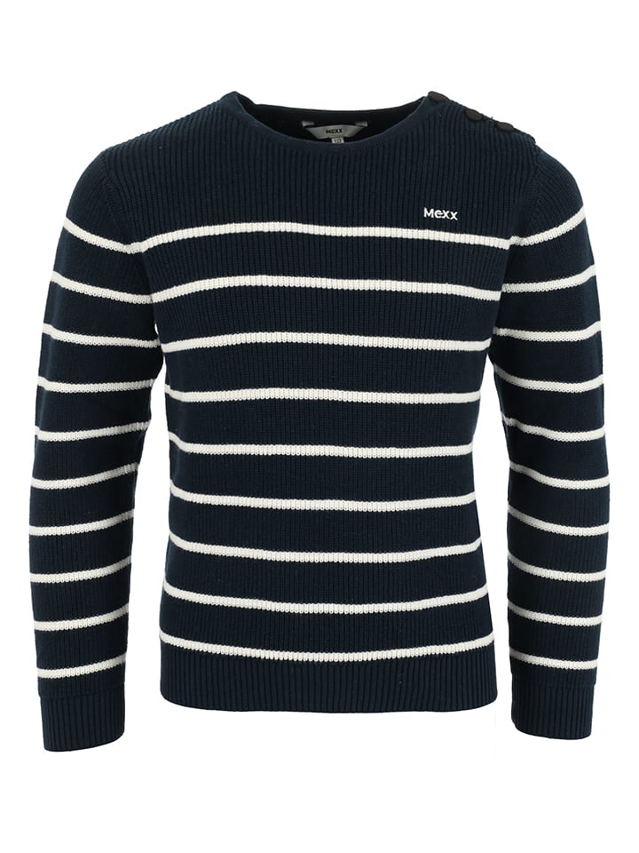 Sweter w kolorze biało-granatowym