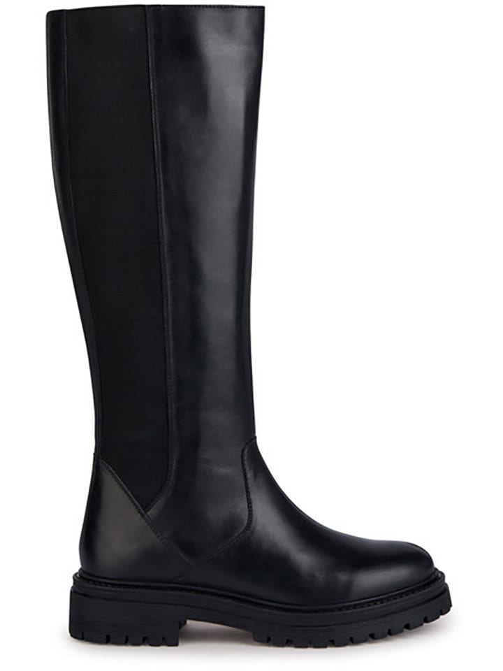 Geox Skórzane kozaki "Iridea" w kolorze czarnym rozmiar: 38