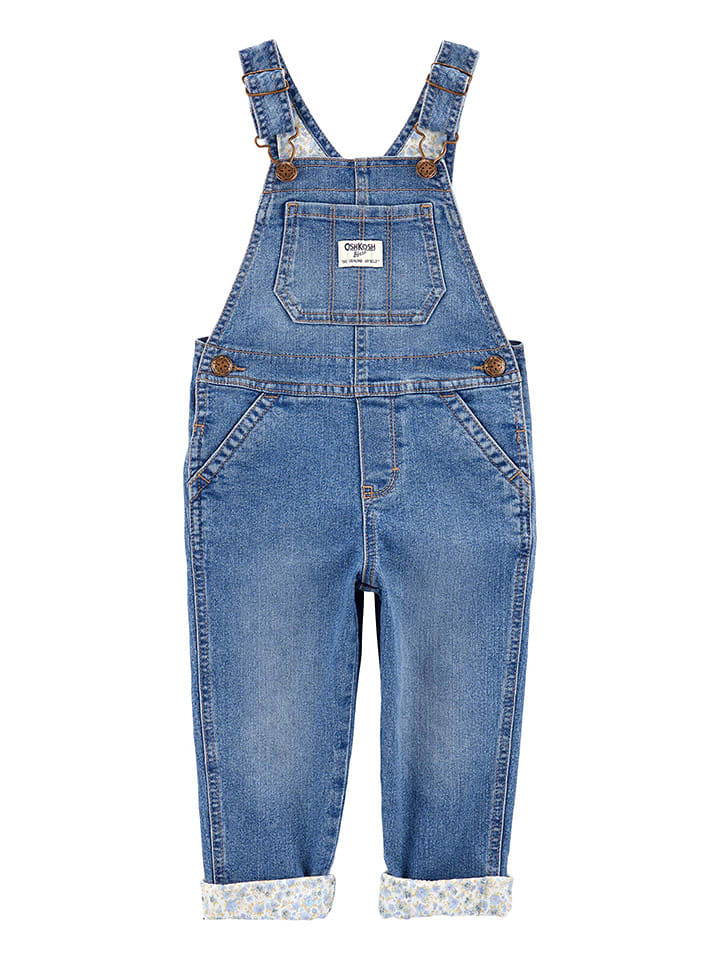 OshKosh Ogrodniczki dżinsowe w kolorze niebieskim rozmiar: 104