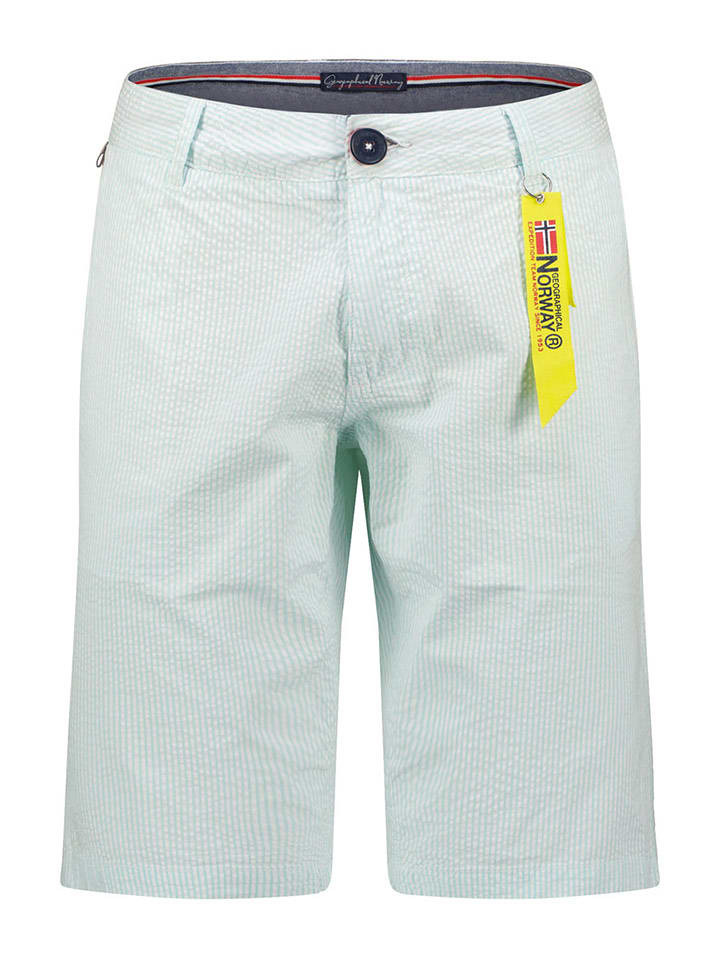 Geographical Norway Bermudy "Porto" w kolorze miętowym rozmiar: XXL