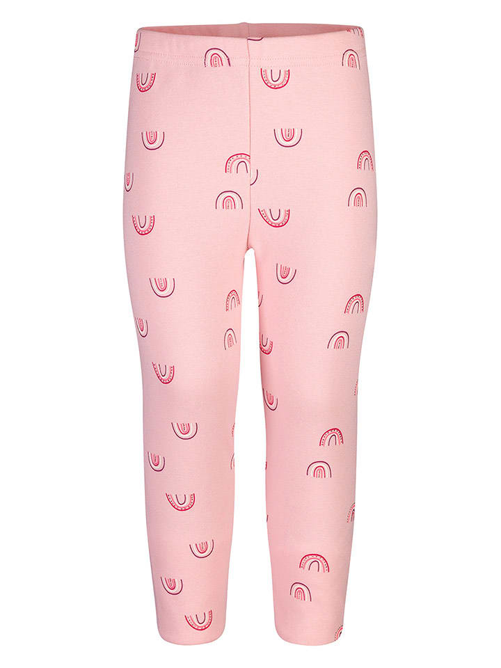 happy girls by Eisend Legginsy termiczne w kolorze jasnoróżowym ze wzorem rozmiar: 116