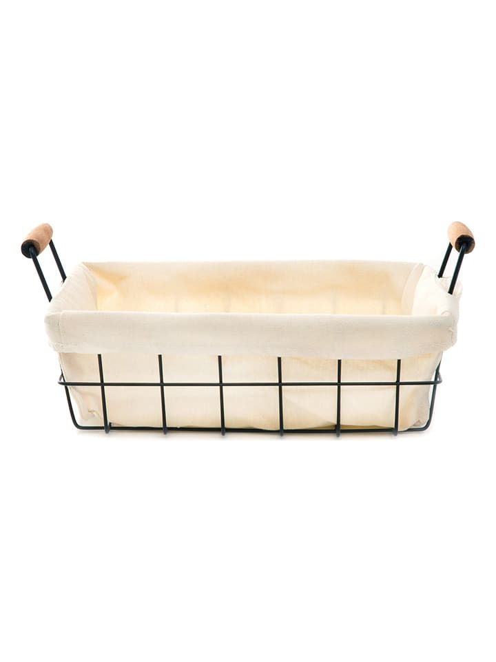 Homla Koszyk "Duncan" w kolorze beżowo-czarnym na chleb - 35 x 15 cm rozmiar: onesize