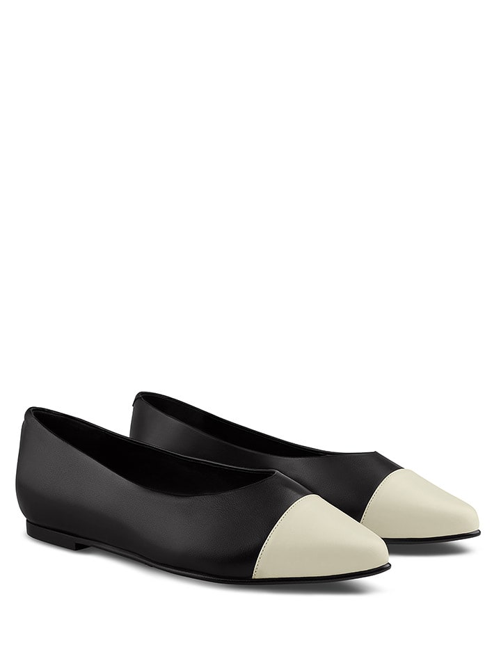 LaShoe Skórzane baleriny w kolorze czarnym rozmiar: 38