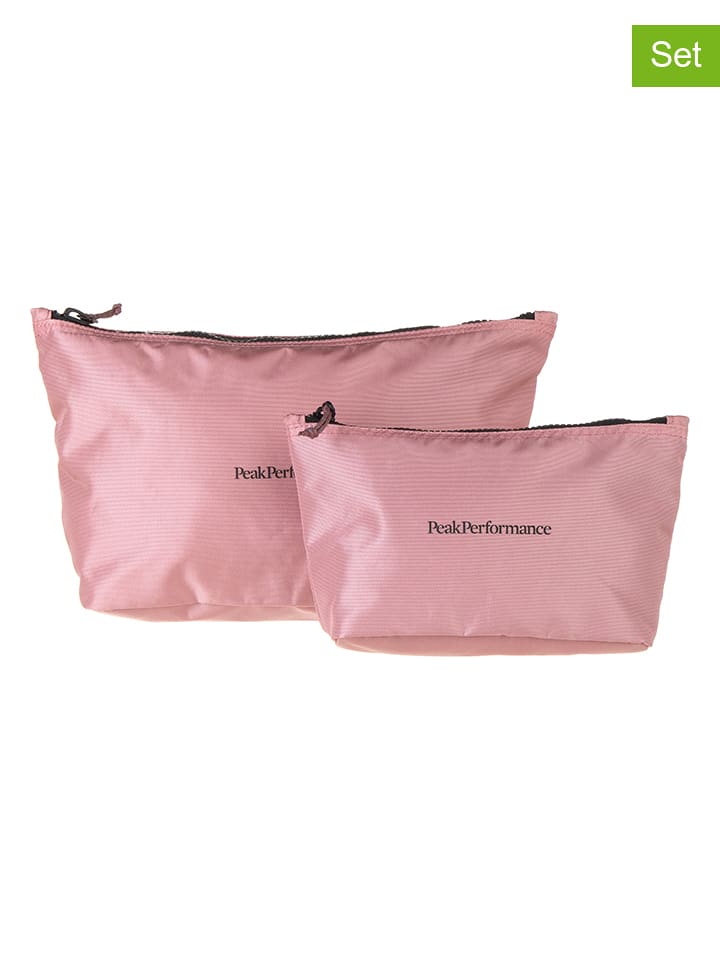 Kosmetyczki (2 szt.) "Detour" w kolorze jasnoróżowym