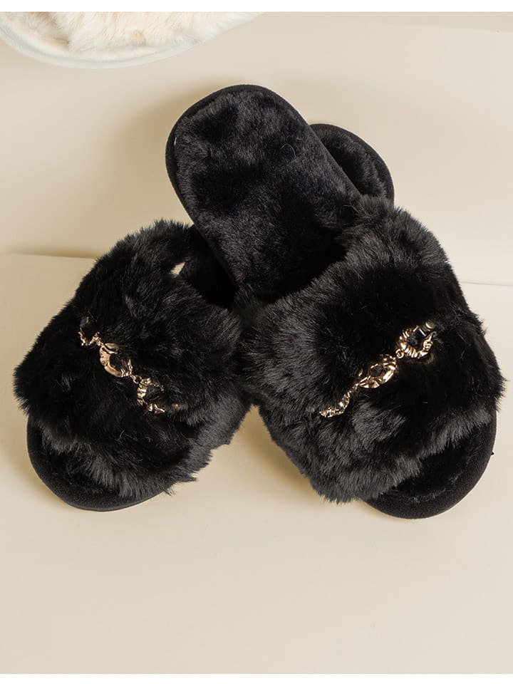 admas Kapcie w kolorze czarnym rozmiar: 36-37