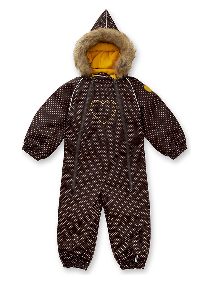 Kombinezon zimowy "Lamont" w kolorze brązowo-żółtym