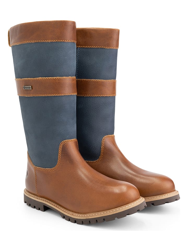 Skórzane kozaki "Denmark" w kolorze jasnobrązowym