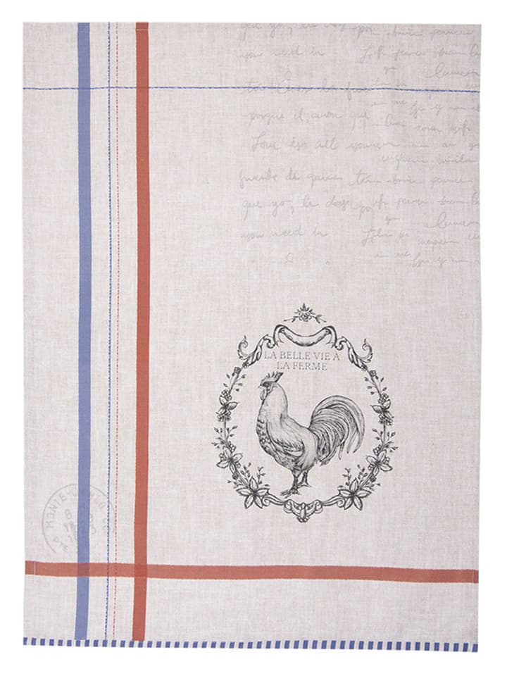 Clayre & Eef Ścierka w kolorze białym do naczyń - 70 x 50 cm rozmiar: onesize